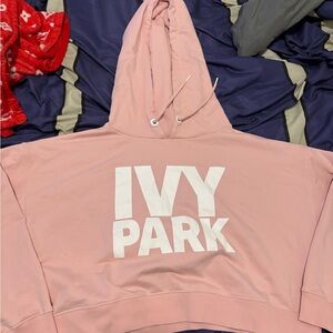 IVY PARK Pink Cropped Hoodie